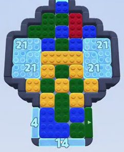 Color Block Jam level 151: screenshot of the board