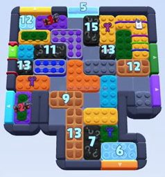 Color Block Jam level 1484 / 2394: screenshot of the board