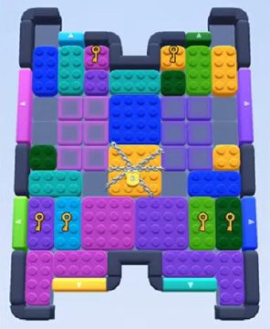 Color Block Jam level 243 / 631 / 1081: screenshot of the board
