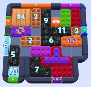 Color Block Jam level 1378 / 1384 / 2292: screenshot of the board