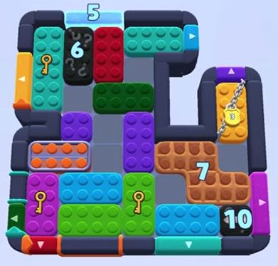 Color Block Jam level 1183 / 1181: screenshot of the board