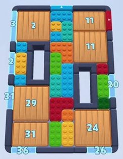 Color Block Jam level: screenshot of the board