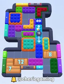 Color Block Jam level 456: screenshot of the board