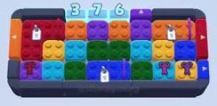 Color Block Jam level: screenshot of the board