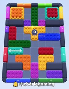 Color Block Jam level: screenshot of the board