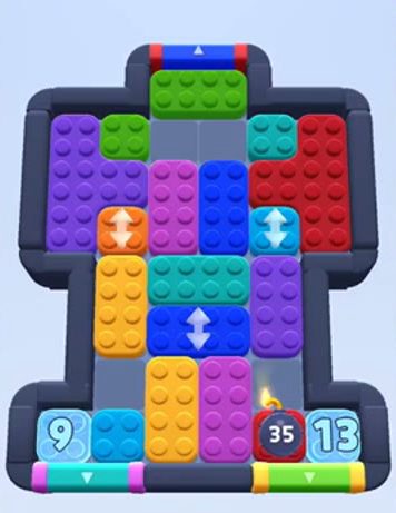 Color Block Jam level 418: screenshot of the board