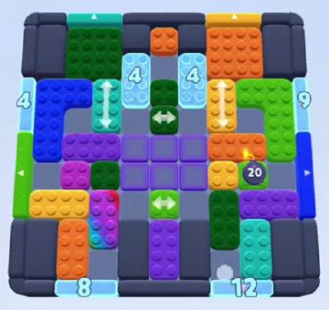 Color Block Jam level 226 / 614 / 1064: screenshot of the board