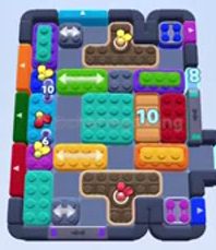 Color Block Jam level 1420: screenshot of the board