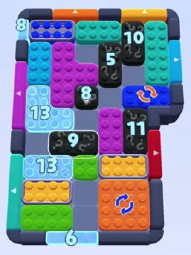Color Block Jam level 1406 / 1416 / 2314 / 2325: screenshot of the board