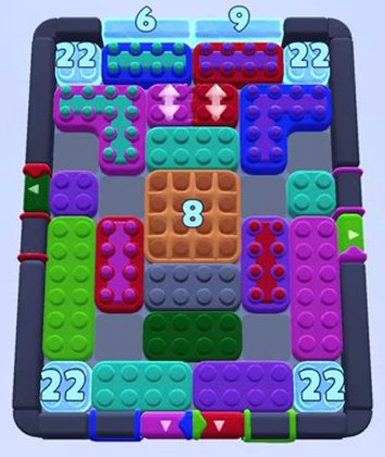Color Block Jam level 1393 / 1396 / 1398 / 1401: screenshot of the board