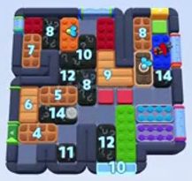 Color Block Jam level: screenshot of the board