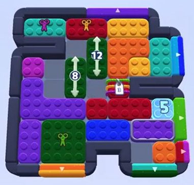 Color Block Jam level 1515 / 1518 / 1521 / 1524 / 1529: screenshot of the board
