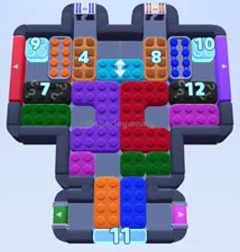 Color Block Jam level 1320 / 1323 / 1319 / 1322 / 2229: screenshot of the board
