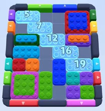 Color Block Jam level 278 / 666: screenshot of the board