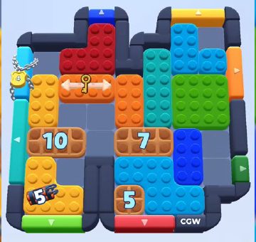 Color Block Jam level 905 / 907 / 1806: screenshot of the board