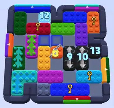 Color Block Jam level 1276 / 1277 / 1280: screenshot of the board