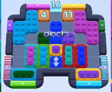 Color Block Jam level 842 / 1751: screenshot of the board