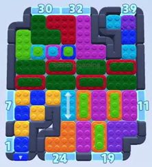 Color Block Jam level 1716 / 1864 / 2723: screenshot of the board