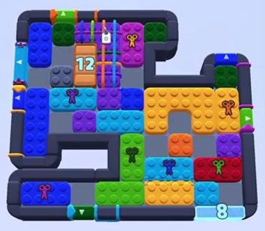 Color Block Jam level 1484 / 1480 / 1481 / 1483 / 1487: screenshot of the board
