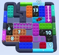 Color Block Jam level 1372 / 1376 / 2280: screenshot of the board
