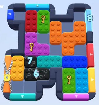 Color Block Jam level 1079 / 1957: screenshot of the board