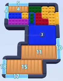 Color Block Jam level 1641 / 1704 / 2636: screenshot of the board
