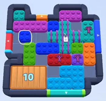 Color Block Jam level 461 / 855 / 1355: screenshot of the board