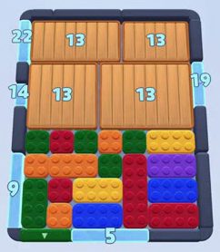 Color Block Jam level 191: screenshot of the board
