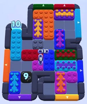 Color Block Jam level: screenshot of the board