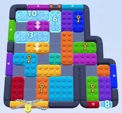 Color Block Jam level 1312 / 1302 / 1305: screenshot of the board