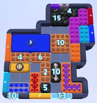 Color Block Jam level 1404 / 1429 / 2313: screenshot of the board