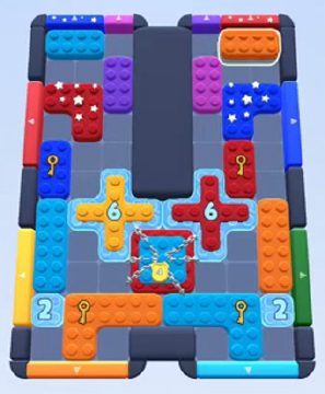 Color Block Jam level 128 / 966 / 1583: screenshot of the board