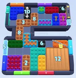 Color Block Jam level 1414 / 1424 / 2333: screenshot of the board