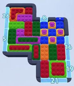 Color Block Jam level 247: screenshot of the board