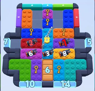 Color Block Jam level 753: screenshot of the board