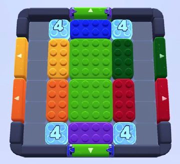 Color Block Jam level 1345 / 1348: screenshot of the board