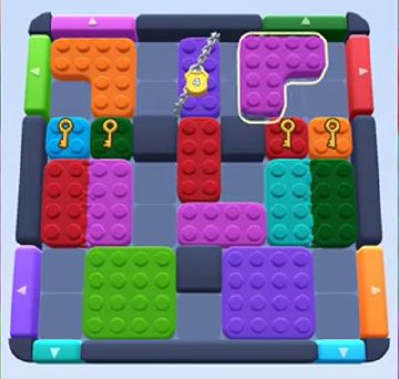 Color Block Jam level 55: screenshot of the board