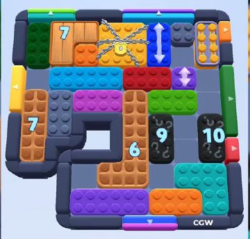 Color Block Jam level 940 / 938 / 1853: screenshot of the board