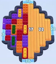 Color Block Jam level: screenshot of the board