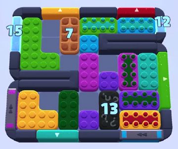 Color Block Jam level 1075 / 2000: screenshot of the board