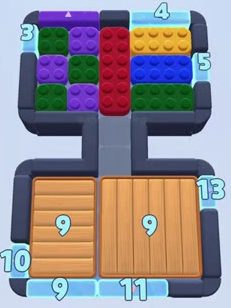 Color Block Jam level: screenshot of the board