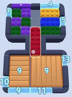 Color Block Jam level 20: screenshot of the board