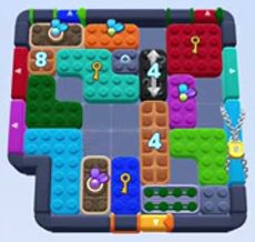 Color Block Jam level 1242 / 1236 / 2149: screenshot of the board