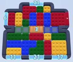 Color Block Jam level 241: screenshot of the board