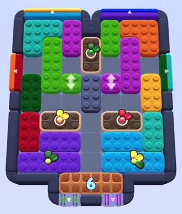 Color Block Jam level 1249 / 1245 / 1709: screenshot of the board