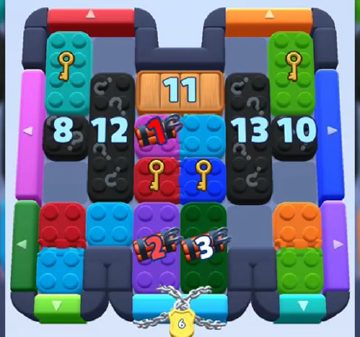 Color Block Jam level 825 / 1764: screenshot of the board
