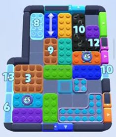 Color Block Jam level 1021 / 1022 / 1930: screenshot of the board