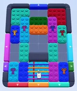 Color Block Jam level 86 / 408 / 874 / 1480: screenshot of the board