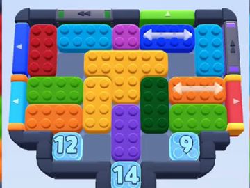 Color Block Jam level 414 / 808 / 1308: screenshot of the board