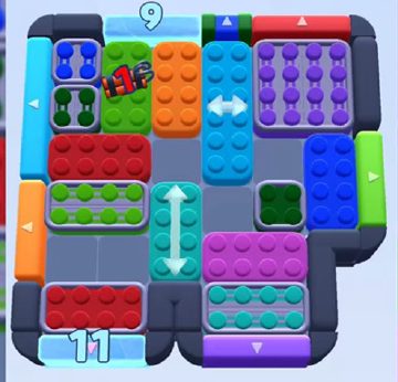 Color Block Jam level 813 / 1712: screenshot of the board